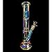 XYYF Dual Water Percolator Decorate Glass Bottles at Home, 11 Inch Pipe Glow in The Dark Hand-Made Glass Crafts - Easy to Grip and with Ice Shelf for Gift