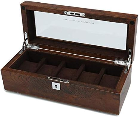 Caja de reloj Caja de reloj de almacenamiento de joyería Caja de reloj de madera con