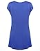 Jazzco Womens Scoop Shirring Neckline Short Sleeve Tunic Tops