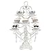 Amalfi Decor Dessert Cupcake Stand, Display Pedestal with Crystals, Whitewashed, 12 Piece