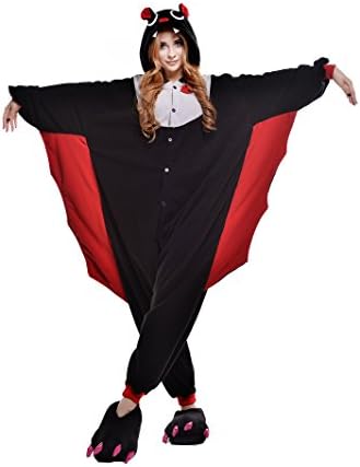 NEWSIAMESE Adult Halloween Bat Cosplay Pajamas Unisex Youth Costume