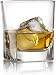  Double Old Fashioned Whiskey Glass (Set of 4) with Granite Chilling Stones - 10 oz Heavy Base Rocks Barware Glasses for Scotch, Bourbon and Cocktail Drinks