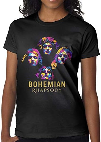Xgevban Bohemian The Rhapsody Women's Comfort Short Sleeve T-Shirt Black