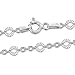 Amberta 925 Sterling Silver 1.5 mm Trace Chain Bracelet with 4 mm Disc Length 7