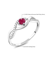 Anillo de plata de ley 925 con piedra preciosa de 0,61 quilates (disponible en 5,6,7,8,9)