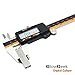 GlowGeek Electronic Digital Caliper Inch/Metric/Fractions Conversion 0-6 Inch/150 mm Stainless Steel Body Orange/Black Extra Large LCD Screen Auto Off Featured Measuring Tool