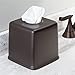mDesign Plastic Square Facial Tissue Box Cover Holder for Bathroom Vanity Countertops, Bedroom Dressers, Night Stands, Desks and Tables - 2 Pack - Bronze