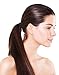 Styla Hair Ties for Thick Hair (4 Black Large) Seamless Hair Elastics Scrunchies for Heavy, Curly Hair Accessories Stretch Ponytail Holders