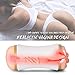 Sexymate Pocket Pussy Cup Double-Ended Metal Realistic Vigina Male Masturbators, 3D Texture Tunnel, Travel Masturbator, Realistic Sexy Blonde Pussy Molded