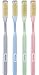 Swissco Tooth Brush Vertical Stripes Natural Bristle Soft, 3-Count Pack
