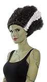 Party King Women's Monster Bride Costume Wig, Black/White, One Size