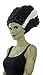 Party King Women's Monster Bride Costume Wig, Black/White, One Size
