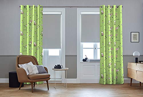 SG Home Tenda con Occhielli su Misura, Verde Brillante, Multicolore, 160 l/130 W, Disponibile in Altre Misure