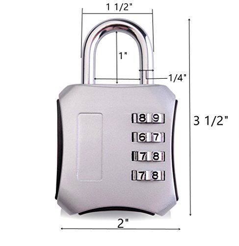 SEPOX Resettable Combination Travel Padlock,Luggage Padock, 4 Digit Combination Padlock for Suitcase, Travel Bag, and Gym Lockers, Filing Cabinets, Toolbox, Case,pack of 2