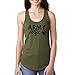 Army Wife with Dogtags Racerback Tank in Military Green - Medium