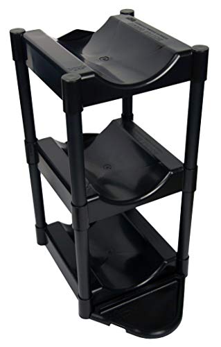 Bottle Buddy 3-Tier with Floor Protection Kit, Black (Certified Refurbished)