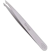 Tweezers - Eyebrow Twin Tweezer - Slant Tip, Pointed Tip, German Stainless Steel, Hair Removal, Facial - By The Unique Edge
