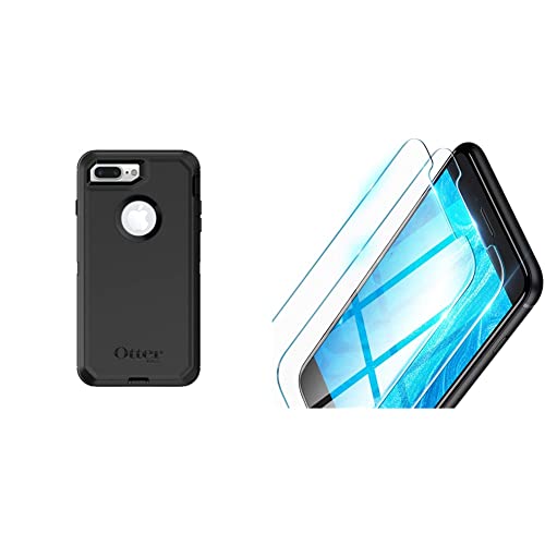 OTTERBOX Defender Series Case for iPhone Plus iPhone Plus (ONLY)  Retail Packaging Black Oribox Gla