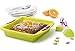 Square Cake Pan Baking Mold MeatLoaf bread Pie set with Spatula and Brush Extra Thick and Solid Silicone …