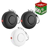 ANRUI 3-PACK 120dB Personal Alarm, SOS Emergency Keychain Safety Alarm for Senior Kids Women with LED Flashlight