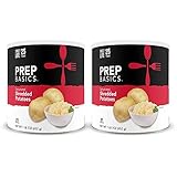 Prep Basics Dehydrated Shredded Potatoes | 2 Pack Large CANS | Emergency Food Supply | 4, 620 Total Calorie | 84 Totalg Prote