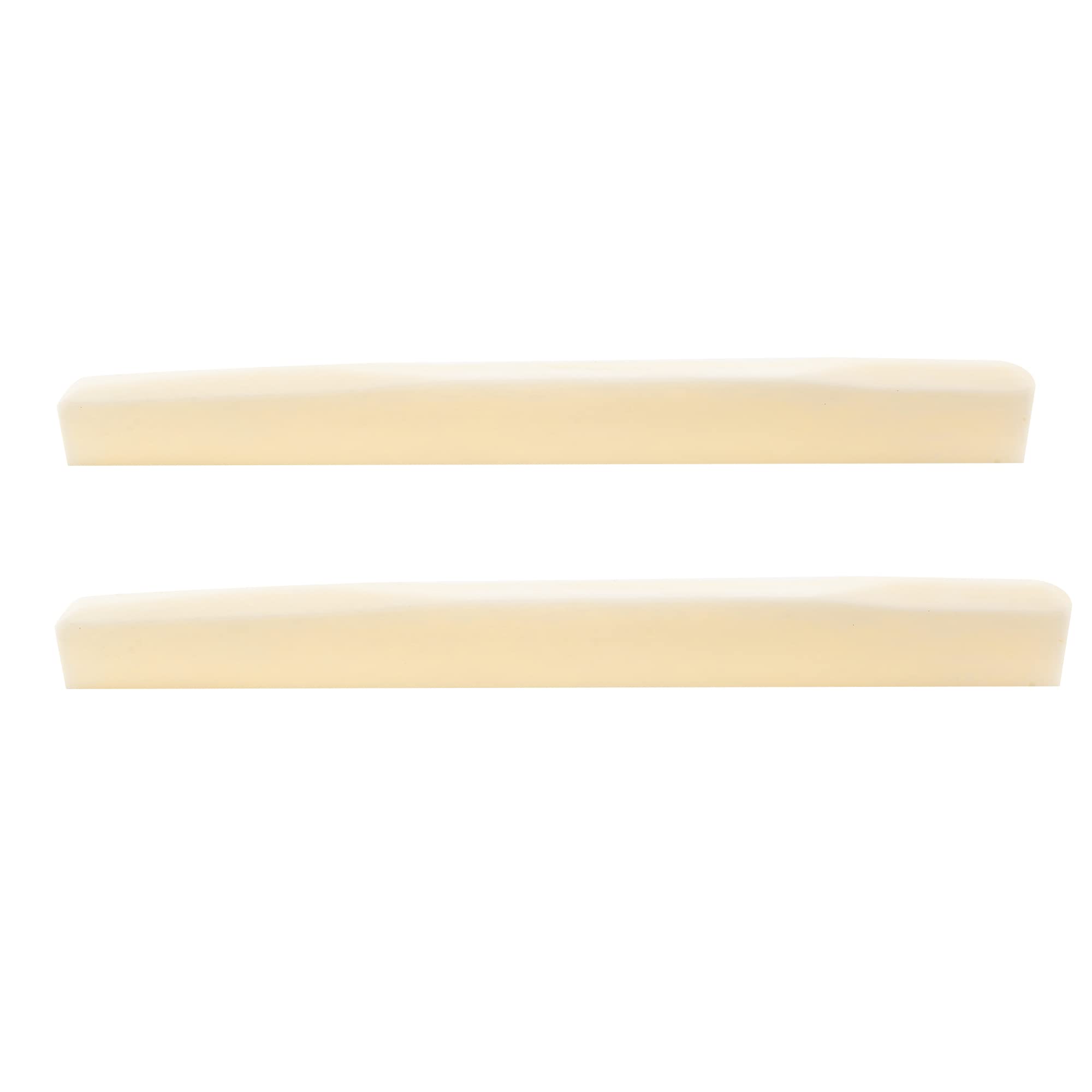 Musiclily Pro 73.66mm Compensated Acoustic Guitar Bone Bridge Saddle for 6 String Martin Style Folk Guitar, Ivory(Set of 2)