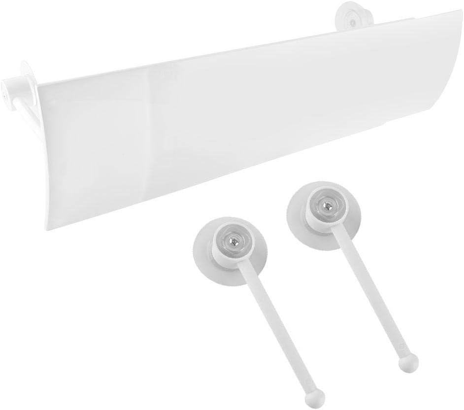 Fdit Household Air-Conditioner Wind Deflector Air Guide Cover Plastic Anti Direct Blowing Adjustable Scalable Baffle White