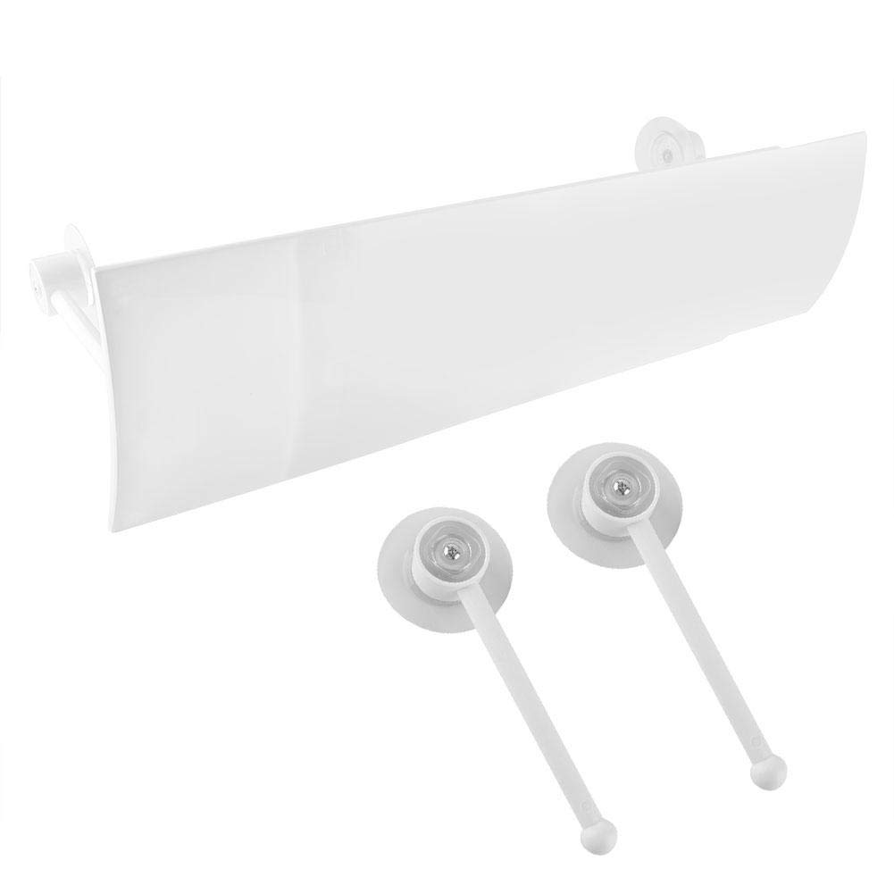 Fdit Household Air-Conditioner Wind Deflector Air Guide Cover Plastic Anti Direct Blowing Adjustable Scalable Baffle White
