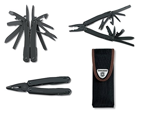 Victorinox, Multifunktionswerkzeug, Swiss Tool Spirit XBS, schwarz (27 Funktionen, Feststellklinge, Kombi-Spitzzange…