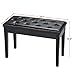 Yaheetech Piano Bench with Storage Duet and Comfortable Padded Cushion Wooden Keyboard Bench Stool Seat,Black