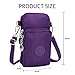 M.Way Multinational Outdoor Sports 3 Layers Storage Zipper Waterproof Nylon Crossbody Wrist Shoulder Bag Cell Phone Pouch Handbag Armband Case For iPhone6/7 Samsung S5 S6 S7 Under 5.5'' Purple