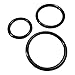 Nitrile Cock Rings Male Erection Enhancement Stay Hard Set of 3 Cock rings (Black) Discreet Packaging
