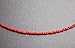 Kathy Bankston Handmade Red Choker Necklace, Thin 1.5mm, Adjustable 14-15.5 Inches