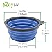 Roysili Collapsible, FDA Approved, BPA Free Silicone Travel Bowl for Dog Cat Food and Water, 40 oz., Large, Blue