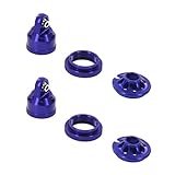 Atomik RC Traxxas X-Maxx Alloy Shock Cap Assembly - 2 Sets, Blue TRX 7764