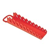 Ernst Manufacturing Gripper Stubby Wrench Organizer, 10 Tool, Red