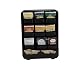 Mind Reader 9 Removable Drawers Tea Bag holder and Condiment Organizer, Black
