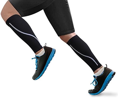 Calf Compression Sleeves for Men Women, Shin Splint Sleeves by DECEYO (Medium)