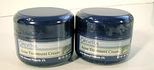 Image of Revitol Acne Removal Moisturizing Cream - Lotion for Treatment of Acne and Removing Zits, Spots, Pimples and Blemishes ~ 2 Jars