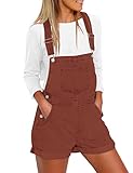 luvamia Women's Casual Adjustable Straps Cuffed Hem