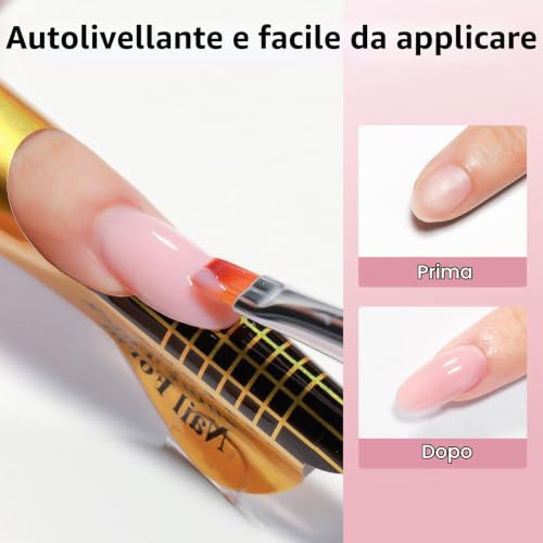 MIZHSE Gel Nail Structuring Gel Ema Free TPO Free Nail Gel Nail Gel for Home Study Nail Pink 30g