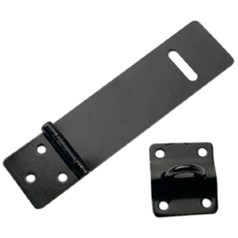 Merriway® BH01734 Light Safety Hasp and Staple Japanned, 75mm (3 inch) - Black
