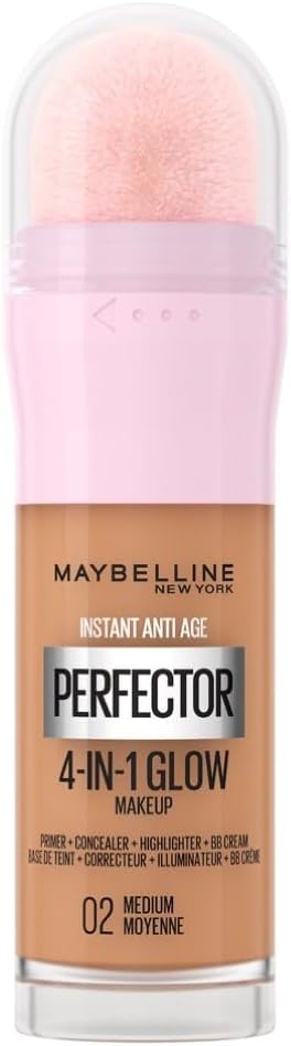 Maybelline Instant Anti Age Rewind 4-in-1 Glow Primer Concealer Highlighter 02