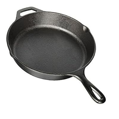 Pizza Pan Skillet, Anxinke Pre-Seasoned 10 inch Cast Iron Skillet Pizza Frying Pan, Great for Stovetop, Grill, or Campfire - Professional Grade Cookware Pan for Flavor Enhancing, Easy to Clean, and Long Lasting Durability