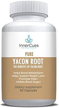 InnerCues Yacon Root Pure 500mg - Dietary Supplement - 60 Caps