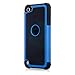 iPod Touch, Dual-layer Heavy Duty Matte Rugged Protective Cover Case for Appple iPod Touch 6th Gen 5th Gen by Cazle (Blue)