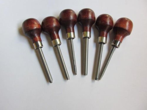 Woodcarving Tool Oval Round Eye Punches Palm Caricature 1/8", 3/16" 1/4" RAMELSON