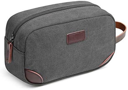 Men's Travel Toiletry Organizer Bag Canvas Shaving Dopp Kit TSA Approved (Grey) 1 Men's Travel Toiletry Organizer Bag Canvas Shaving Dopp Kit TSA Approved (Grey)