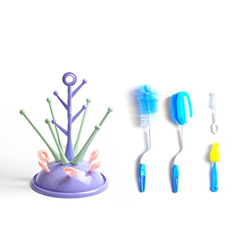 Drying rack for baby bottles, high capacity retractable…