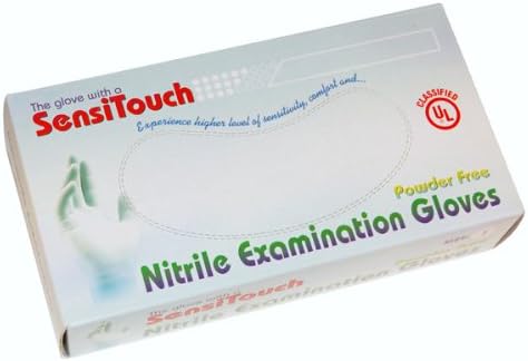 Sensitouch Blue Nitrile Powder Free Gloves - L